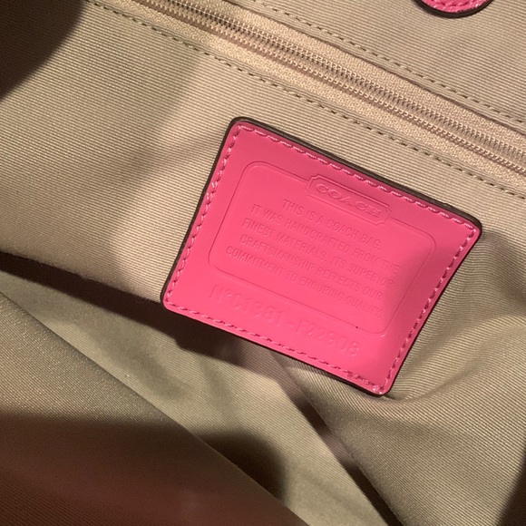 Coach Pink Stripe Brown Signature Coated Canvas Carryall Tote Bag F22908 NWT - Picture 16 of 16